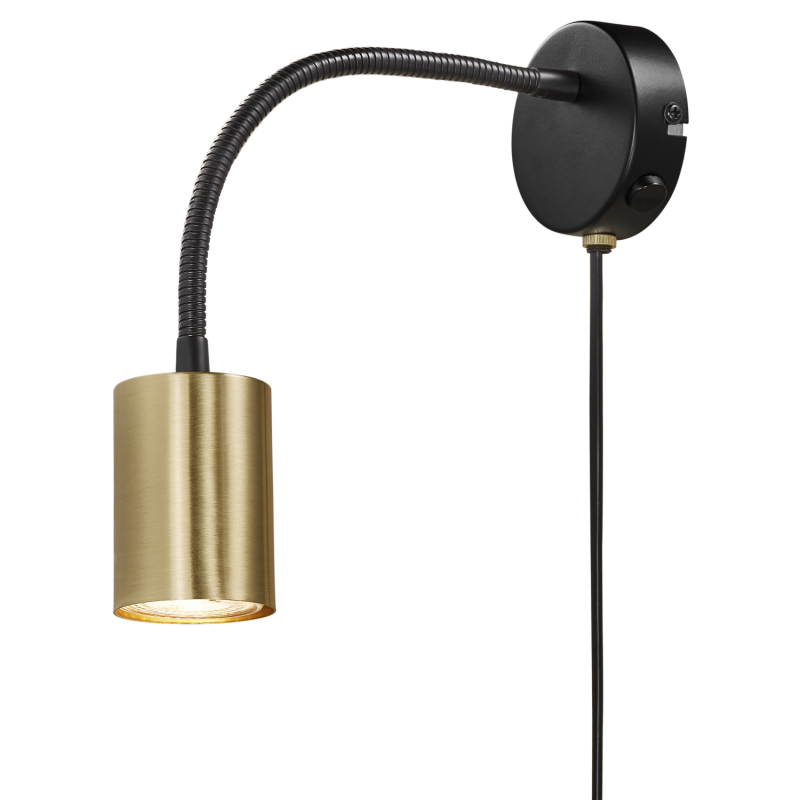 Nordlux Explore Flex klassische Wandleuchte Messing GU10 zeitloses Design